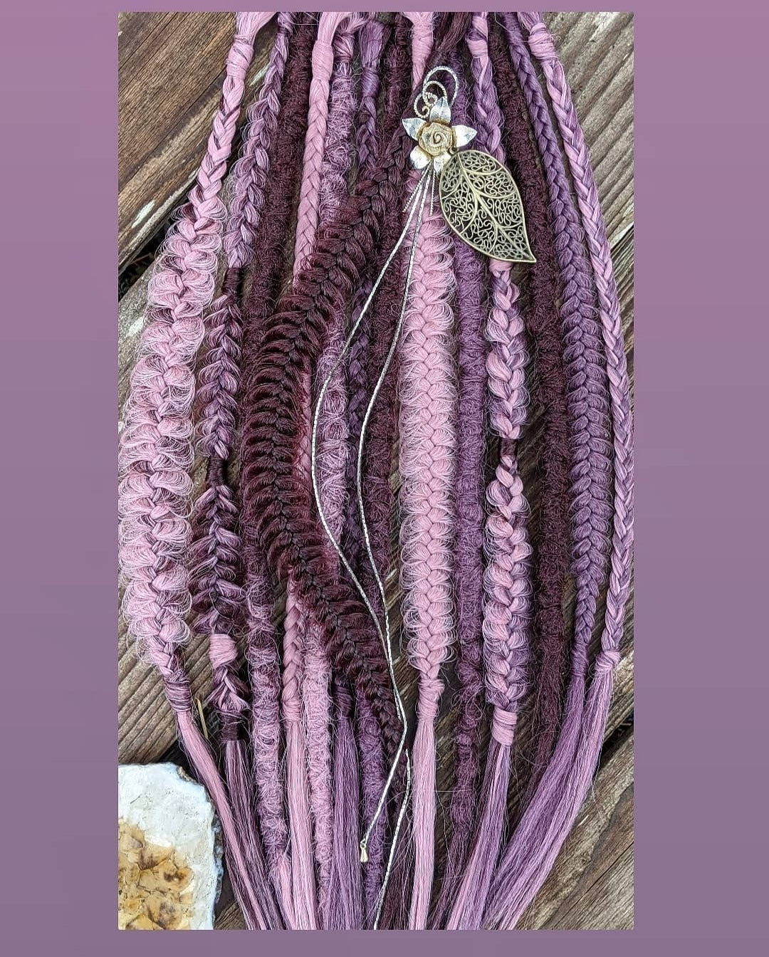 Braids accent set of 8 mixed puffy, fishtail, box, mixed braids. Pastel unicorn. Autumn. Mauve. Cherry. Black. Silver white. lilac Plum