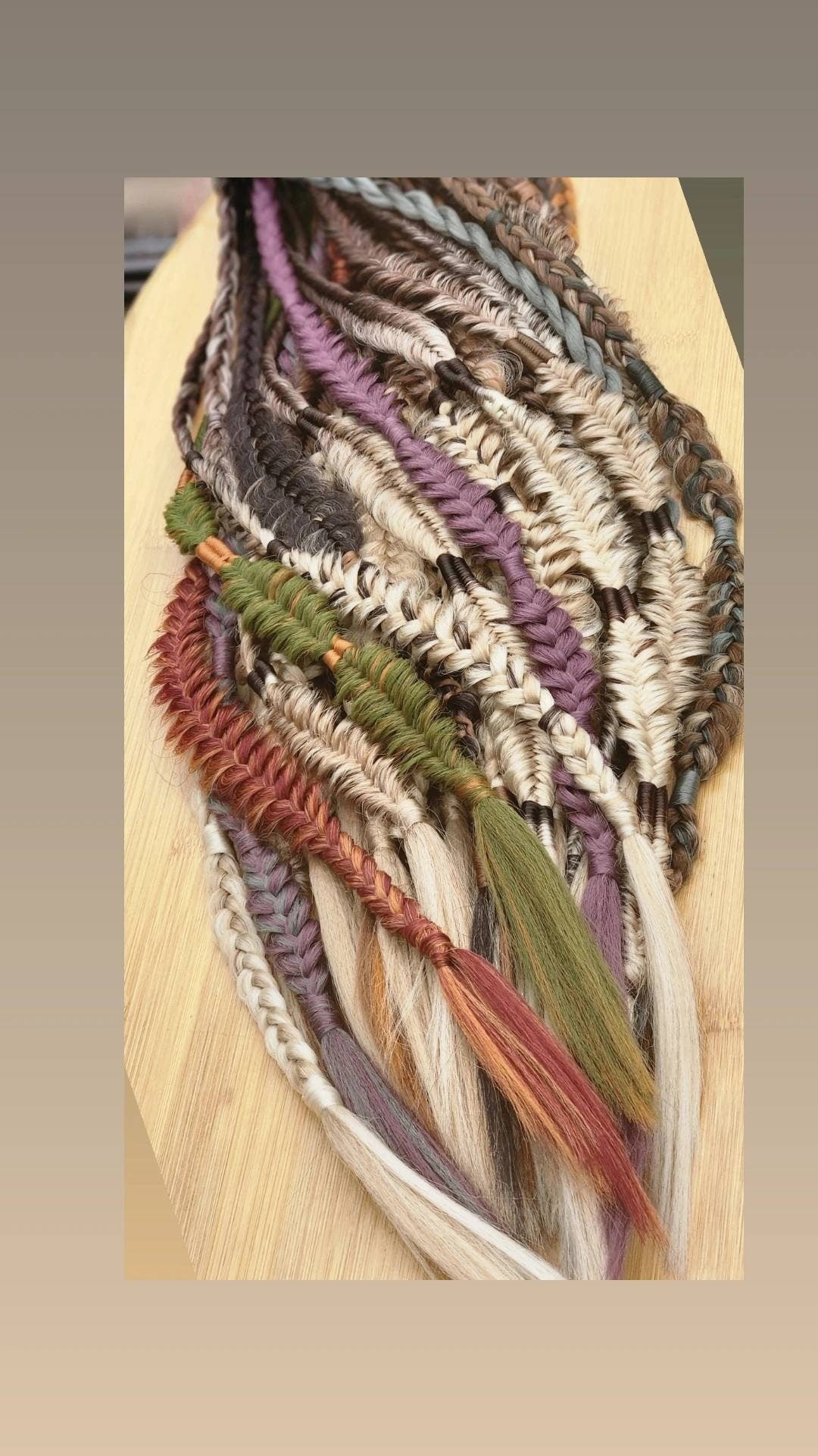 Braids accent set of 8 mixed puffy, fishtail, box, mixed braids. Pastel unicorn. Autumn. Mauve. Cherry. Black. Silver white. lilac Plum