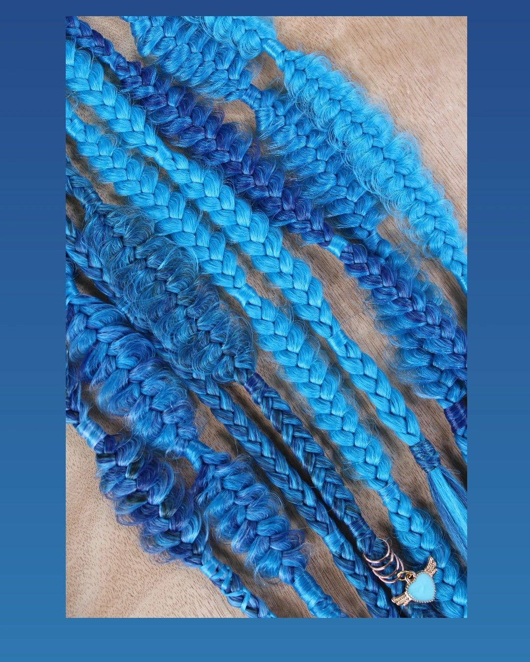 Blue Teal Geode Braids